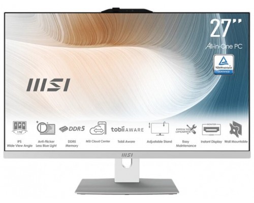 MSI AM272P-834ES i5-1235U 16GB 512 DOS 27" Blanco