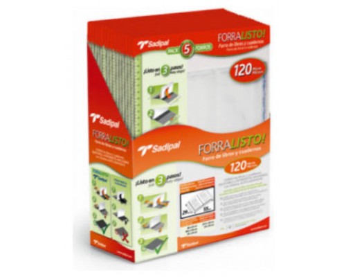 BLISTER 5 FUNDAS DE FORRO CON 2 SOLAPAS AJUSTABLES 30 CM SADIPAL 02217 (Espera 4 dias)