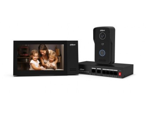 Dahua Technology DHI-VTO2111D-P-S3 sistema de intercomunicación de video 2 MP 17,8 cm (7") Negro (Espera 4 dias)