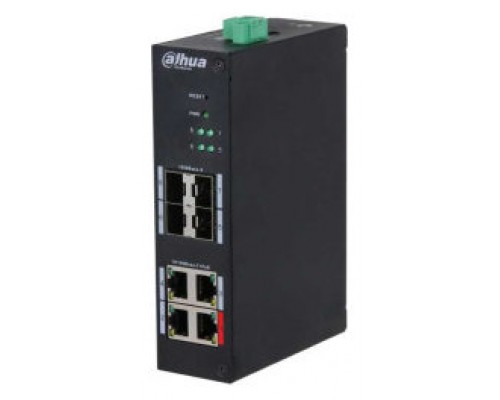 (DH-HS4408-4ET-96) DAHUA SWITCH4 PUERTOS 10/100 + 4SFP GIGABIT 96W MANAGED L2  HARDENED POE (Espera 4 dias)