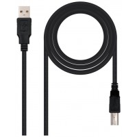 USB 2.0, A/M-B/M, 3 m, Negro