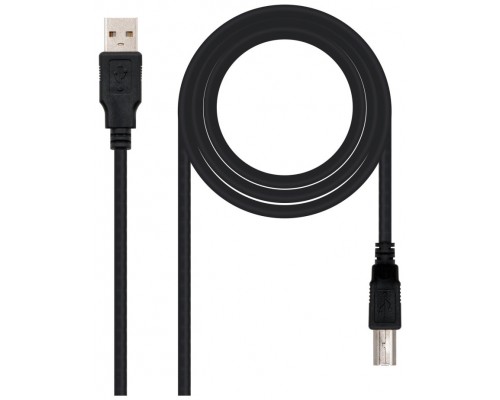 CABLE USB 2.0 IMPRESORA TIPO USB A/M-B/M 3 M NEGRO NANOCABLE (Espera 4 dias)