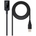 CABLE EXTENSION USB 2.0 TIPO A/M-A/H 5M NEGRO NANOCABLE (Espera 4 dias)