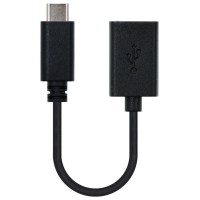 Nanocable Cable USB 2.0 3A, USB-C/M-A/F, 15cm