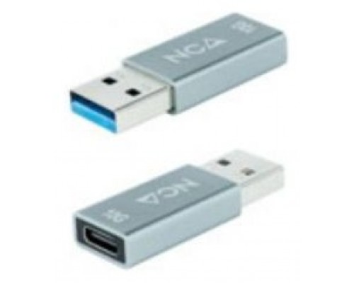 ADAPTADOR USB-A/M 3.1 GEN2 A USB-C/H ALUMINIO GRIS