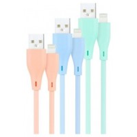 Lightning - USB A, USB 2.0, 1 m, Rosa, Azul, Verde