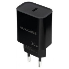 NANOCABLE CARGADOR USB-C PD 30W NEGRO
