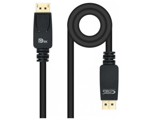 CABLE DISPLAYPORT V1.4 CERTIFICADO VESA DPM-DPM NEGRO