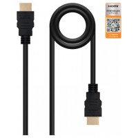 CABLE HDMI V2.0 4K@60Hz 18Gbps, A/M-A/M, NEGRO, 1.0 M