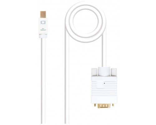 Nanocable - Cable Mini DisplayPort/M a VGA/M - Blanco