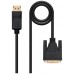 Nanocable Cable Conversor DP a DVI 1 M Negro