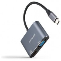 NANOCABLE CONVERSOR USB-C/M A HDMI/H-VGA/H 4K GRIS 15 CM (Espera 4 dias)