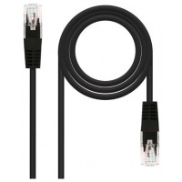 CABLE RED LATIGUILLO RJ45 CAT.6 UTP AWG24 NEGRO 25 CM