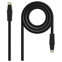NANOCABLE Cable de red latiguillo RJ45 LSZH Cat.6A UTP AWG24, Negro, 0.5m, 0,5 m, Cat6a, U/UTP (UTP), RJ-45, RJ-45, Negro