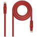 NANOCABLE Cable de red latiguillo RJ45 LSZH Cat.6A UTP AWG24, Rojo, 3.0m