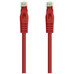 NANOCABLE Cable de red latiguillo RJ45 LSZH Cat.6A UTP AWG24, Rojo, 3.0m