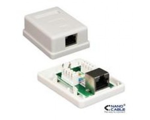 ROSETA DE SUPERFICIE PARA RJ45 CAT.5E FTP 1 TOMA