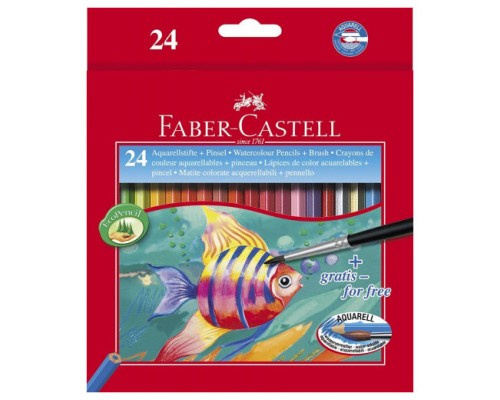 ESTUCHE 24 LÁPICES ESCOLARES ACUARELABLES HT-120224 FABER CASTELL 114425 (Espera 4 dias)