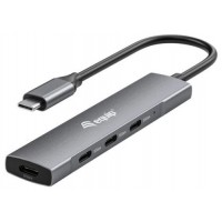 HUB USB-C EQUIP LIFE USB3.2 Gen1 4 PUERTOS USB-C