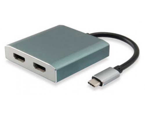 EQUIP ADAPTADOR USB-C MACHO A 2 HDMI HEMBRA 4K