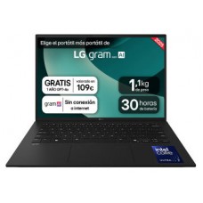 LG Gram 14ZD90T Intel Core Ultra 7 255H Portátil 35,6 cm (14") WUXGA 16 GB LPDDR5x-SDRAM 1 TB SSD FreeDOS Español Negro (Espera 4 dias)