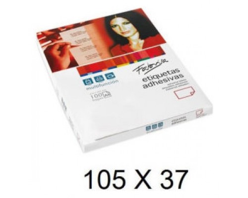 CAJA 100 HOJAS ETIQUETAS ADHESIVAS ILC BLANCA 105X37 FABRISA 15313 (Espera 4 dias)