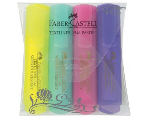 ESTUCHE 4 MARCADORES FLUOR TEXTLINER SURTIDO PASTEL FABER CASTELL 154610 (Espera 4 dias)