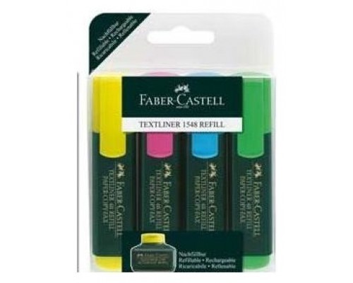 ESTUCHE 4 MARCADORES FLUORESCENTES TEXTLINER SURTIDO FABER CASTELL 154804 (Espera 4 dias)