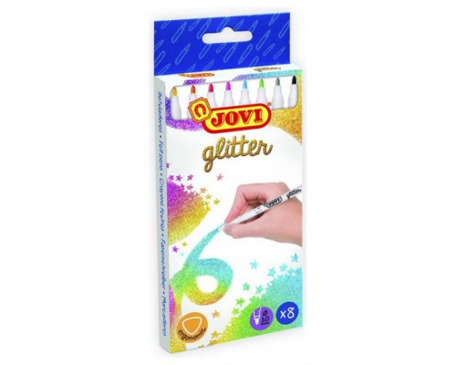 ESTUCHE 8 ROTULADORES GLITTER COLORES SURTIDOS JOVI 1608G (Espera 4 dias)