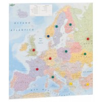 MAPA EUROPA PLASTIFICADO SIN MARCO ENROLLADO 119X93 CM. FAIBO 163G (Espera 4 dias)