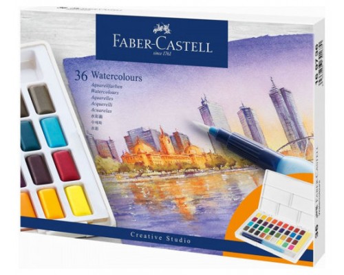 ESTUCHE CON 36 ACUARELAS CREATIVE STUDIO. FABER CASTELL 169736 (Espera 4 dias)