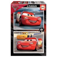 PUZZLE INFANTIL 2X48 CARS 3 DE 4-6 AÑOS EDUCA BORRAS 17177 (Espera 4 dias)