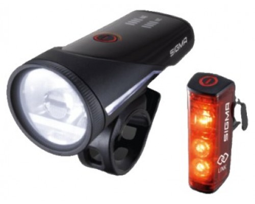 Sigma Sport Aura 100 Set + Blaze Link Iluminación trasera + iluminación delantera (set) LED (Espera 4 dias)