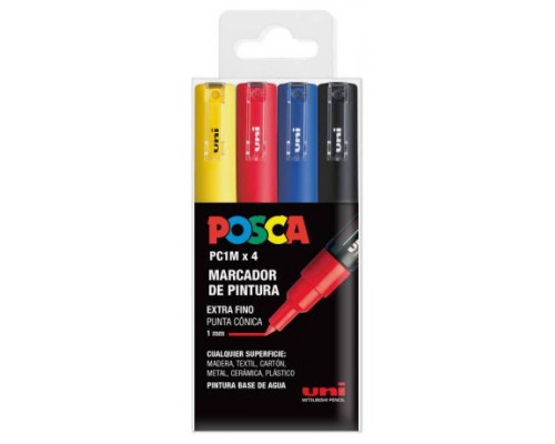 ESTUCHE 4 UDS. PC1M BASIC POSCA UNIBALL 182634668 (Espera 4 dias)