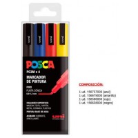 ESTUCHE 4 UDS. PC-3M BASIC POSCA UNIBALL 182634672 (Espera 4 dias)