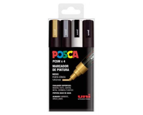 ESTUCHE 4UDS. PC-5M GSWB POSCA UNIBALL 182634683 (Espera 4 dias)