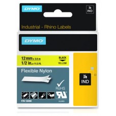 DYMO RHINO Cinta ID1-12 Negro/amarillo nylon