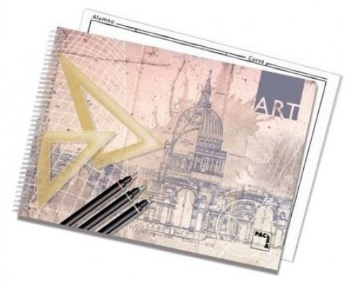 CUADERNO BLOCKS  DIBUJO ART 140 GRS. FOLIO PROLONGADO 20 HOJAS 2 TALADROS LISO CON RECUADRO PACSA 18848 (MIN10) (Espera 4 dias)