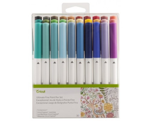 Cricut 2004060 rotulador Fino Negro, Azul, Verde, Magenta, Rojo, Turquesa, Amarillo 30 pieza(s) (Espera 4 dias)