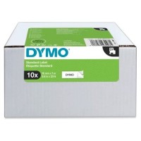 DYMO Cinta LM D1 Multipack 19mmx7m VALUE PACK (S0720830 10 rollos) Negro/Blanco