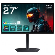 GIGABYTE MO27Q2 27" Monitor Gaming OLED QHD - 2560 x 1440, 240Hz, 0.03ms, 250 cd/m², Display HDR True Black 400, HDMI 2.1, DisplayPort 1.4 (Espera 4 dias)
