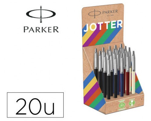 EXPOSITOR 20 UDS JOTTER ORIGINALS RECICLADOS - COLORES CLÁSICOS PARKER 2190110 (Espera 4 dias)