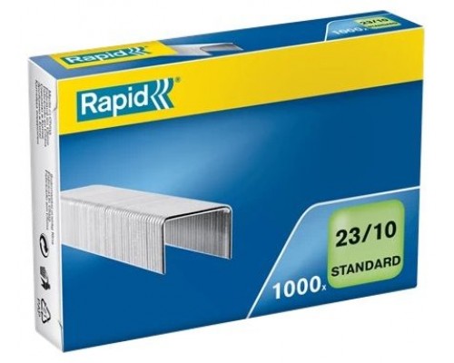 CAJA DE 1000 GRAPAS TIPO 23/10 GALVANIZADAS PARA GRAPADORAS DE GRUESOS RAPID 24869300 (Espera 4 dias)