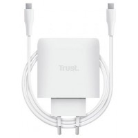 CARGADOR PARED/VIAJE USB-C 65W + CABLE USB-C 2 M MAXO BLANCO TRUST (Espera 4 dias)
