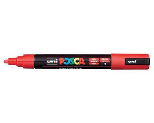 MARCADOR PC-5M POSCA 1.8-2.5MM ROJO UNI-BALL 286617000 (MIN6) (Espera 4 dias)