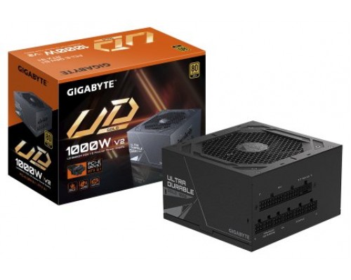 GIGABYTE UD1000GM PG5 V2 Fuente de Alimentación – PCIe Gen 5.1, 80 PLUS Gold, Diseño completamente modular, Ventilador de 120 mm, Compatible con ATX 3.1, Enchufe EU (Espera 4 dias)