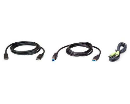 ATEN 2L-7D02UDPX3 cable para video, teclado y ratón (kvm) Negro 1,8 m (Espera 4 dias)