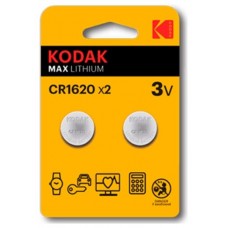 Pila Kodak Boton Litio Cr1620 3v Blister 2 Unidades