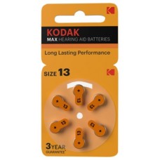 Pila Kodak Max Para Audifonos P13 Blister 6 Unidades