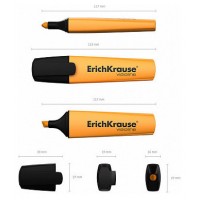 FLUORESCENTE VISIOLINE V-12, COLOR: NARANJA ERICH KRAUSE 32499 (MIN10) (Espera 4 dias)